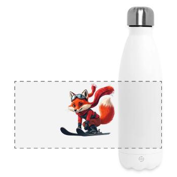 Fox Skier Adventure - Gourde isotherme panoramique 500 ml - blanc - Devant