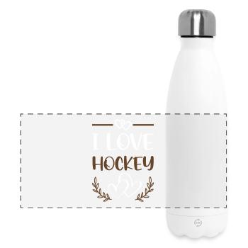 J’aime le style Hockey Hearts - Gourde isotherme panoramique 500 ml - blanc - Devant