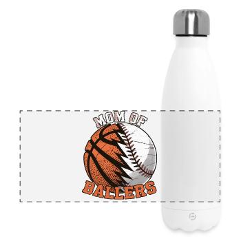 Mom of Ballers – Sportmama Design - Panoramic Thermal Bottle 500 ml - white - Front