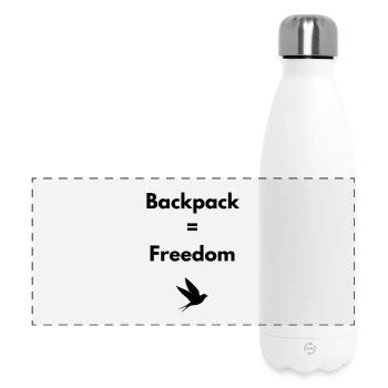 Backpack = Freedom – Travel Shirt - Panoramic Thermal Bottle 500 ml - white - Front