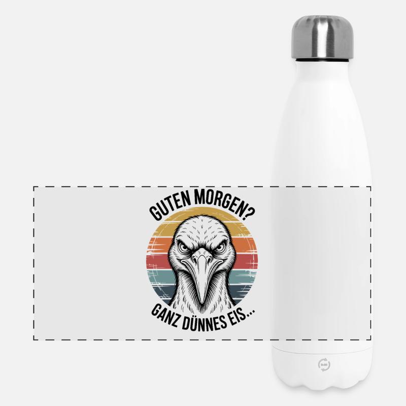 Storch Dünnes Eis Art - Panoramic Thermal Bottle 500 ml - white
