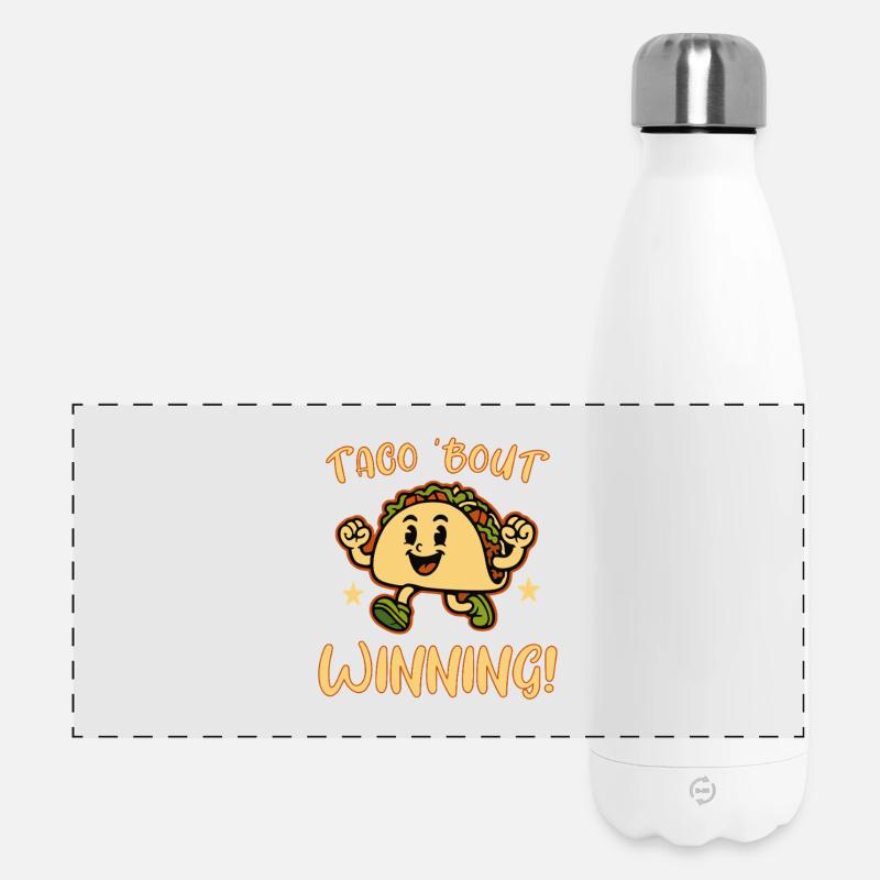 Taco Bout Winning - Panoramic Thermal Bottle 500 ml - white