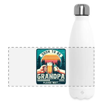 Werdender Opa loading zukünftiger Großvater 2026 - Panorama Isolierflasche 500 ml - Weiß - Vorne