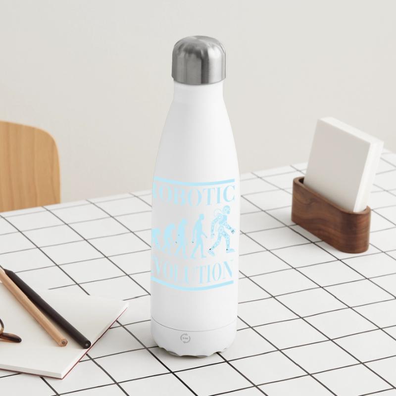 Robot Évolution Progrès Avenir Humain Gourde isotherme panoramique 500 ml