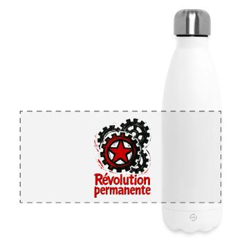 antifa_gauche__-34- - Gourde isotherme panoramique 500 ml - blanc - Devant