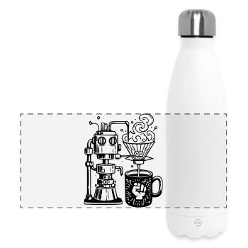 Grind or Die : Robot Chef pour baristas - Gourde isotherme panoramique 500 ml - blanc - Devant