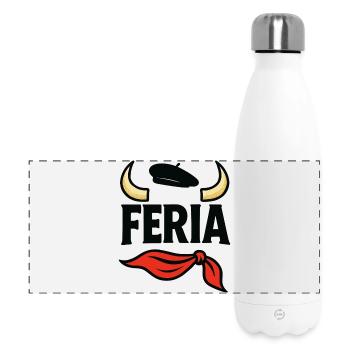 Feria - Basque Country - Panoramic Thermal Bottle 500 ml - white - Front