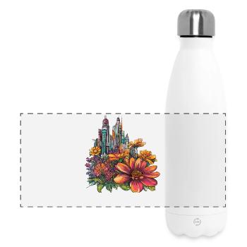 Blooming Skyline Color Explosion - Panoramic Thermal Bottle 500 ml - white - Front