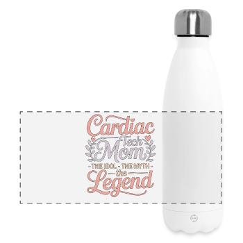 Cardiac Tech Mom The Idol The Myth Cath Lab Tech - Panorama Isolierflasche 500 ml - Weiß - Vorne