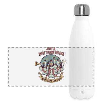 Juste une oie du Nouvel An réveillon 2026 - Gourde isotherme panoramique 500 ml - blanc - Devant
