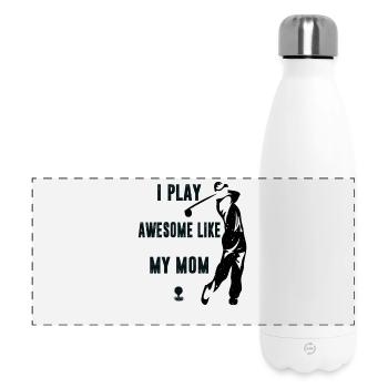 I Play Golf Awesome Like My Mom Funny Golfers - Panoramic Thermal Bottle 500 ml - white - Front