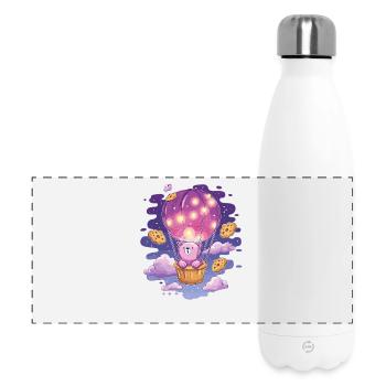 Ballon ours au paradis des cookies - Gourde isotherme panoramique 500 ml - blanc - Devant