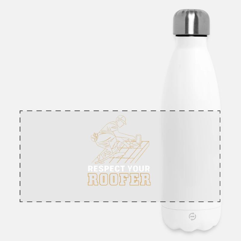 Roofer Craftsman Profession Saying - Panoramic Thermal Bottle 500 ml - white
