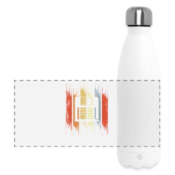 Retro Floppy Disk - Panoramic Thermal Bottle 500 ml - white - Front