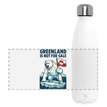 Le Groenland n’est pas à vendre - Gourde isotherme panoramique 500 ml - blanc - Devant