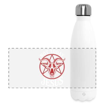 Nicht heute Jesus Goat Tee - Panorama Isolierflasche 500 ml - Weiß - Vorne