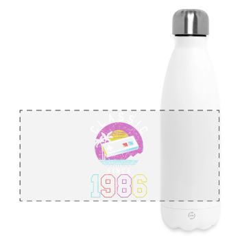 Plage de jeux rétro 1986 - Gourde isotherme panoramique 500 ml - blanc - Devant