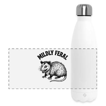Mildly Feral Funny Possum - Panoramic Thermal Bottle 500 ml - white - Front