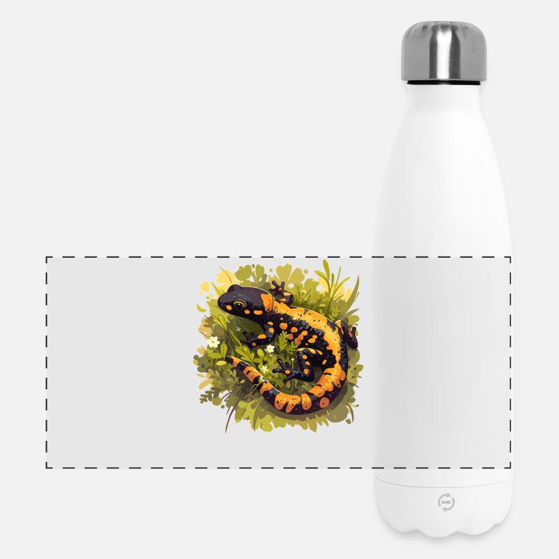 Fire Salamander Salamander - Panoramic Thermal Bottle 500 ml - white