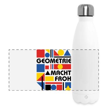Geometry makes you happy - Panoramic Thermal Bottle 500 ml - white - Front