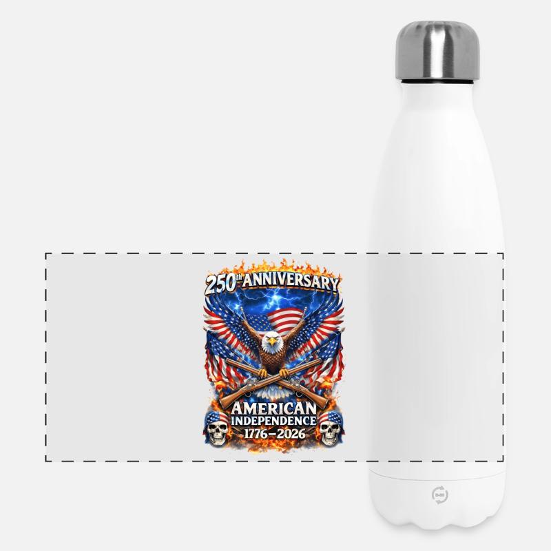 250. American Independence Eagle - Panorama Isolierflasche 500 ml - Weiß