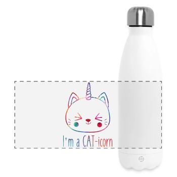 I'm a Caticorn Cat Unicorn Cat Lover - Panoramic Thermal Bottle 500 ml - white - Front
