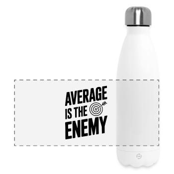 Average is the Enemy - Panoramic Thermal Bottle 500 ml - white - Front