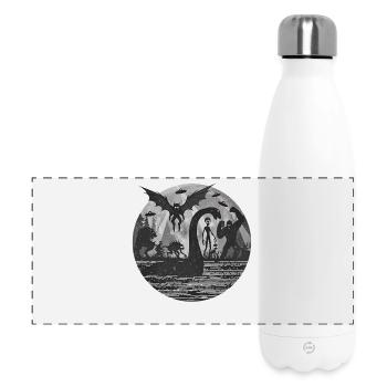 Bigfoot, monstre extraterrestre Sasquatch du Loch Ness - Gourde isotherme panoramique 500 ml - blanc - Devant