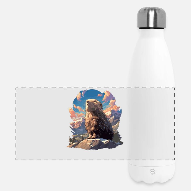 Lemminger Lemming - Panoramisk termoflaske 500 ml - hvid