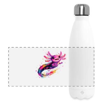 Éclaboussure colorée d’axolotls – Pour les fans d’axolotls - Gourde isotherme panoramique 500 ml - blanc - Devant