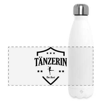 Beste Tänzerin - Panorama Isolierflasche 500 ml - Weiß - Vorne