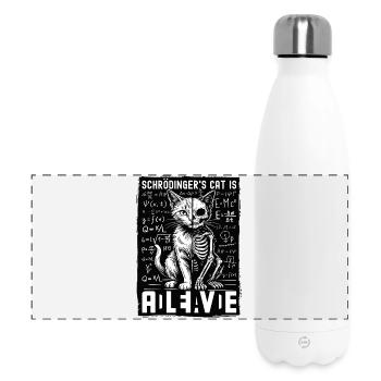 Schrödingers Cat Is Alive Dead - Panorama Isolierflasche 500 ml - Weiß - Vorne