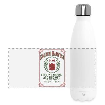 Fermentation Golden Harvest au levain autour - Gourde isotherme panoramique 500 ml - blanc - Devant