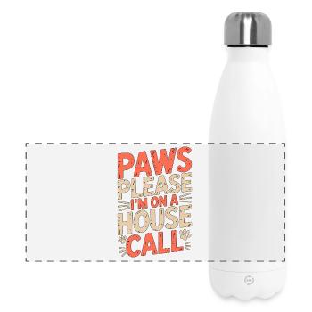 Mobile Vet Paws Please I'm On A Veterinary Clinic - Panoramic Thermal Bottle 500 ml - white - Front