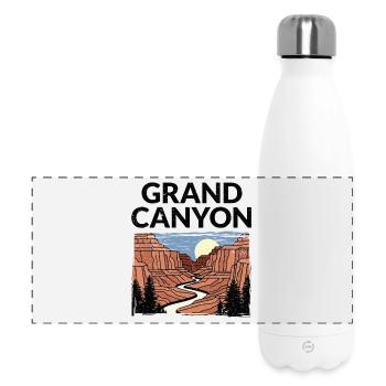Grand Canyon National Park Hike - Panoramic Thermal Bottle 500 ml - white - Front