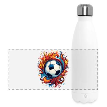 Fußball Football Ball Spieler Unterstützer Mannschaftssport - Panorama Isolierflasche 500 ml - Weiß - Vorne