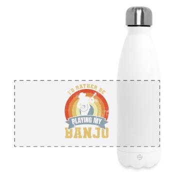 Blague sur le joueur de banjo - Gourde isotherme panoramique 500 ml - blanc - Devant