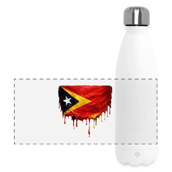 TimorLeste Drop Flag - Panoramic Thermal Bottle 500 ml - white - Front