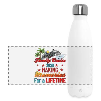 Family Cruise 2026 Vacation Trip Cruising - Panoramic Thermal Bottle 500 ml - white - Front