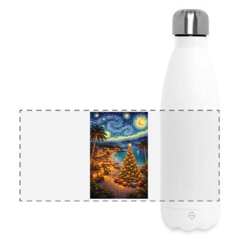 Noël dans la nuit étoilée d’été - Gourde isotherme panoramique 500 ml - blanc - Devant