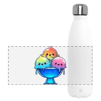 Regenbogen Eis-Trio in Schale - Panoramic Thermal Bottle 500 ml - white - Front