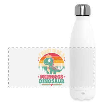 Princess Dino Wish - Panoramic Thermal Bottle 500 ml - white - Front