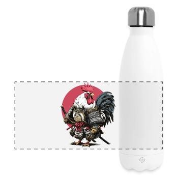 Hahn-Samurai-Rüstung - Panorama Isolierflasche 500 ml - Weiß - Vorne