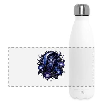 Magie du Hibou de Clair de Lune - Gourde isotherme panoramique 500 ml - blanc - Devant