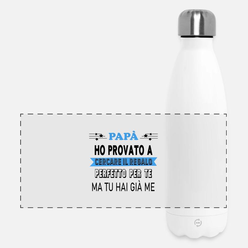Perfect Gift for Dad - Panoramic Thermal Bottle 500 ml - white