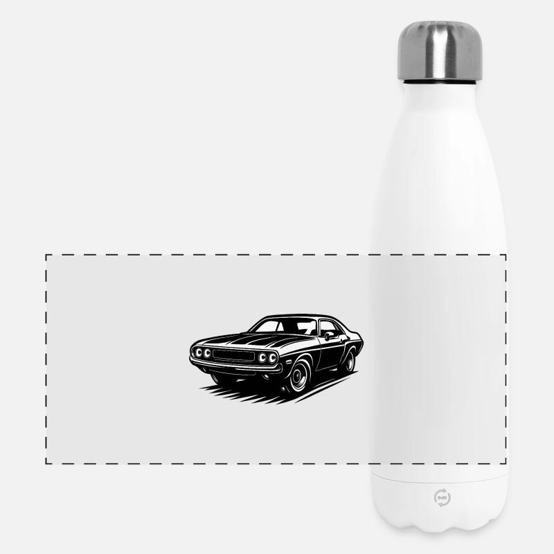 American Car - Panoramic Thermal Bottle 500 ml - white