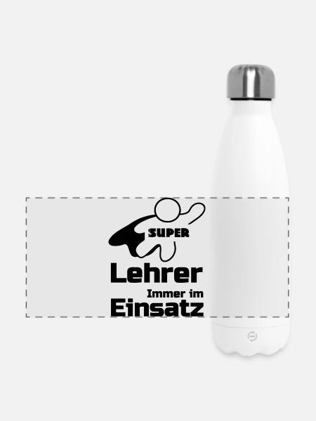 Super Lehrer Geschenk - Panorama Isolierflasche 500 ml - Weiß