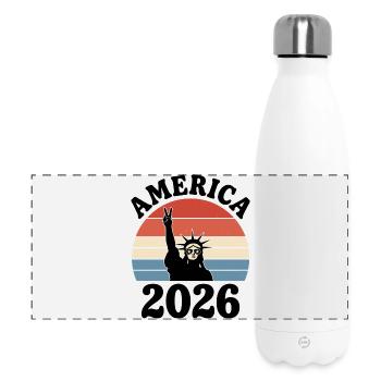 America 2026 Statue of Liberty Peace - Panoramic Thermal Bottle 500 ml - white - Front