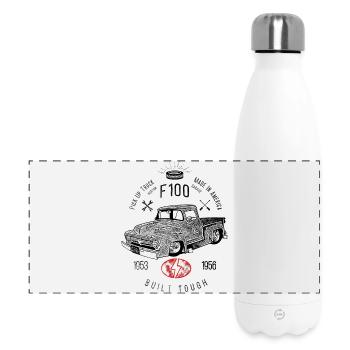 F100 Built Tough, Vintage - Gourde isotherme panoramique 500 ml - blanc - Devant