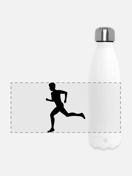 Laeufer Leichtathletik Sport - Panorama Isolierflasche 500 ml - Weiß